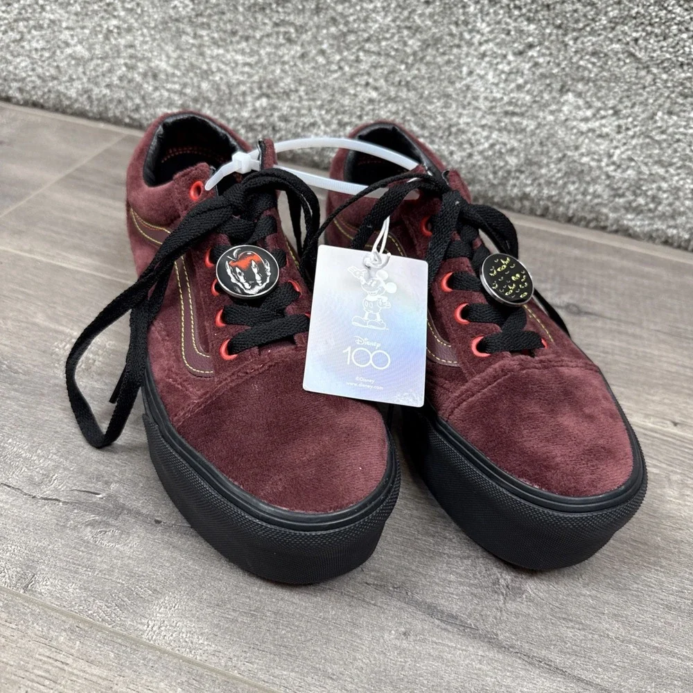Disney x VANS Old Skool Stackform Shoes Poison Apple Mahogany‎ Women's 6.5 NEW - Picture 3 of 8